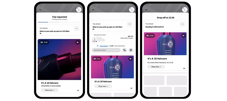 It’s a 10 Haircare rides with Uber Ads to reach beauty shoppers